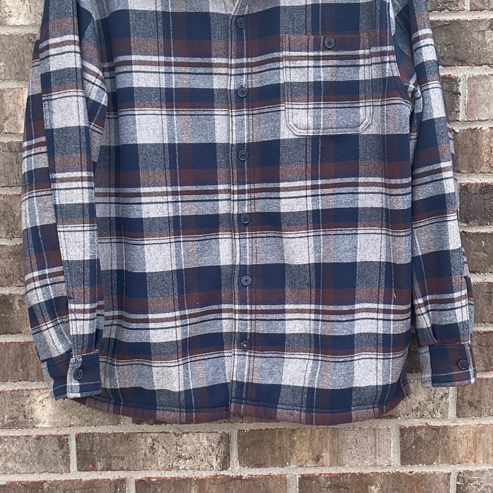 🔥 Take 50% OFF- WeatherProof Men's Plaid Shirt - Blue and Brown, Size-XL - Picture 4 of 13